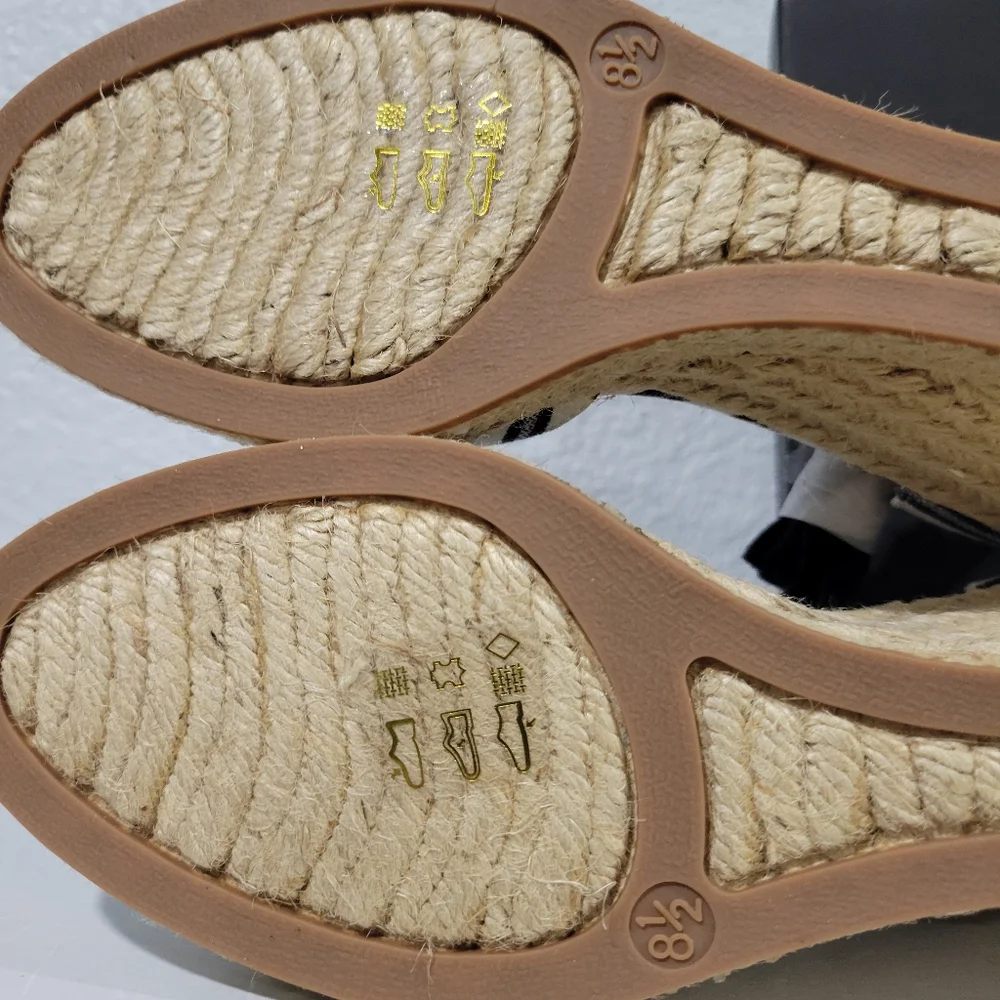J Crew Espadrille wedges (83mm) with ankle wrap in stripe Size 8.5